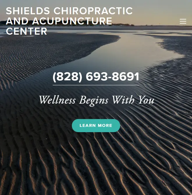 Shields Chiropractic Website Example View - No Link Available